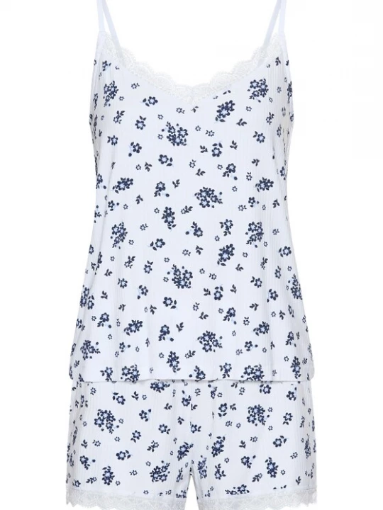 Foto van product LASCANA Korte pyjama marine / pastelblauw / wit