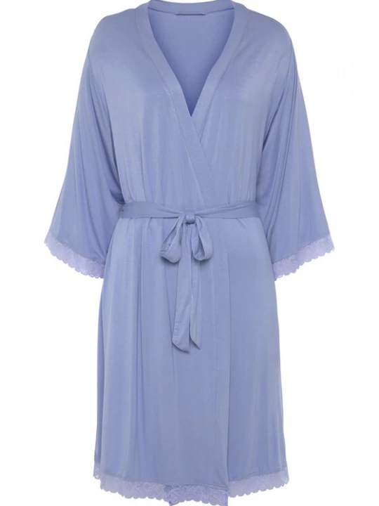 Foto van product LASCANA Ochtendjas 'Summer Lace' blauw