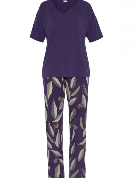 Foto van product LASCANA Pyjama beige / olijfgroen / donkerlila / oudroze