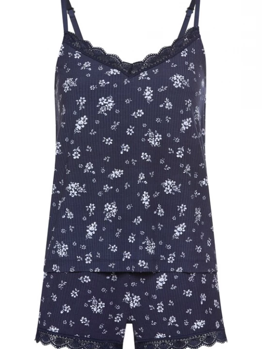 Foto van product LASCANA Pyjama blauw / wijnrood