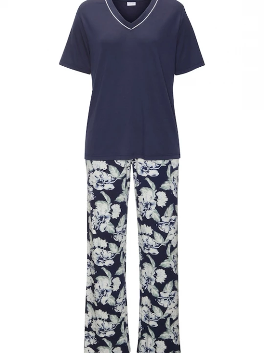 Foto van product LASCANA Pyjama donkerblauw / pastelgroen / wit