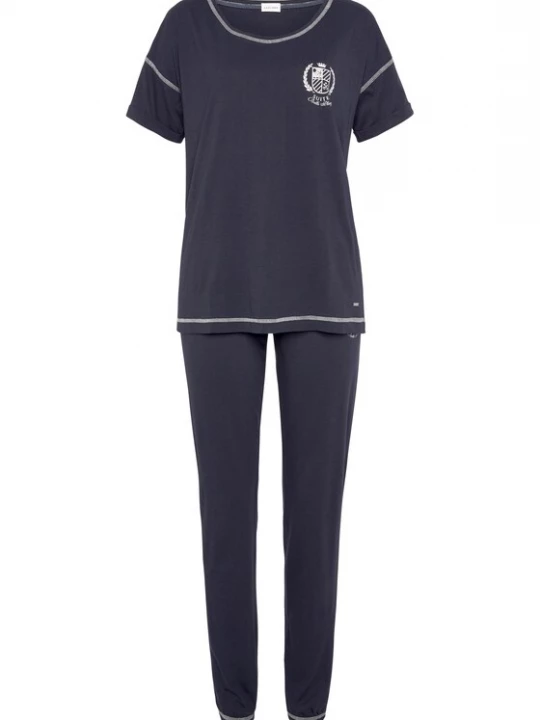 Foto van product LASCANA Pyjama donkerblauw / wit