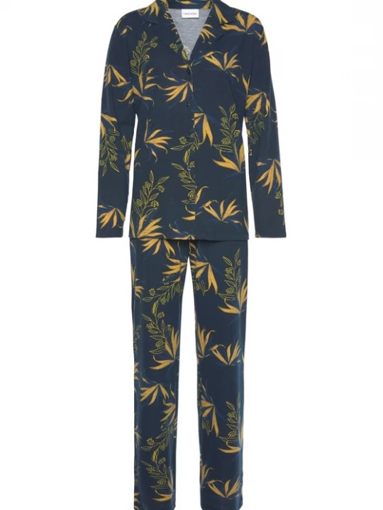 Foto van product LASCANA Pyjama marine / mosterd / donkergeel / petrol