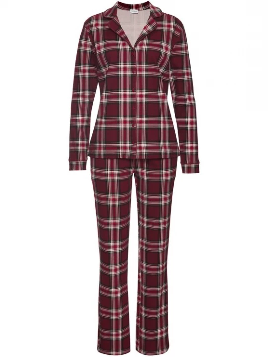 Foto van product LASCANA Pyjama rood / donkerrood / zwart / wit