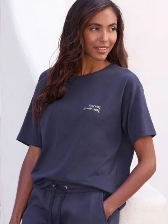Foto van product LASCANA Shirt beige / marine / lichtblauw