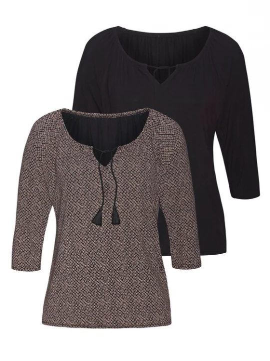 Foto van product LASCANA Shirt bruin / zwart