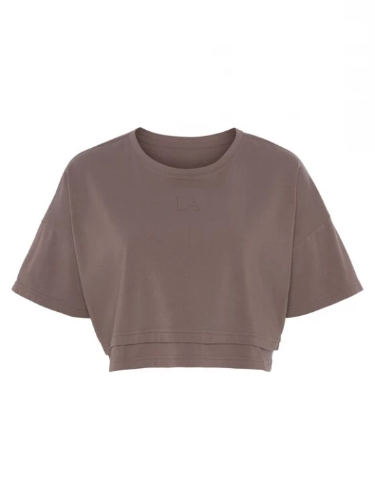 Foto van product LASCANA Shirt chocoladebruin / taupe