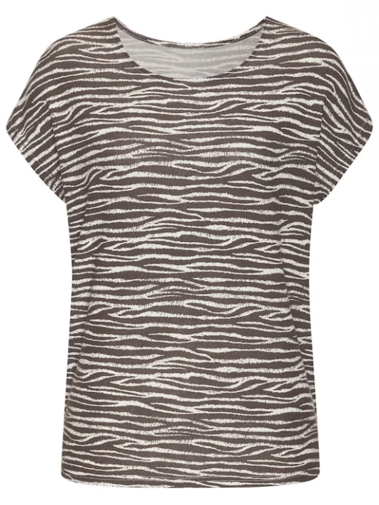 Foto van product LASCANA Shirt chocoladebruin / wit