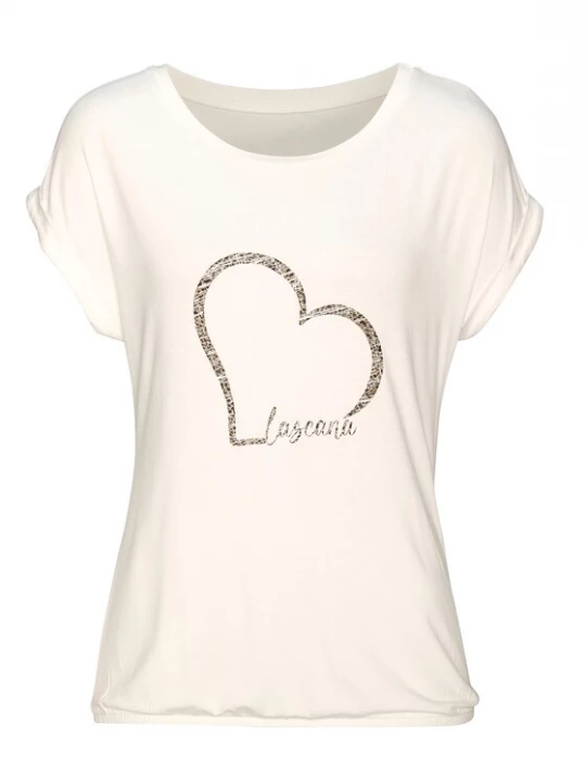 Foto van product LASCANA Shirt crème / bruin / zwart