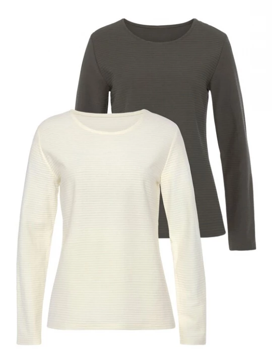 Foto van product LASCANA Shirt crème / olijfgroen