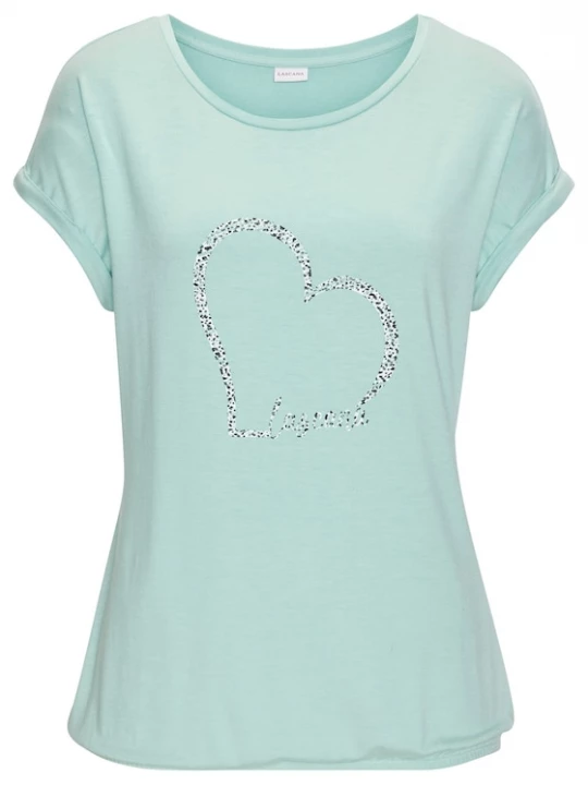Foto van product LASCANA Shirt mintgroen / zwart / wit