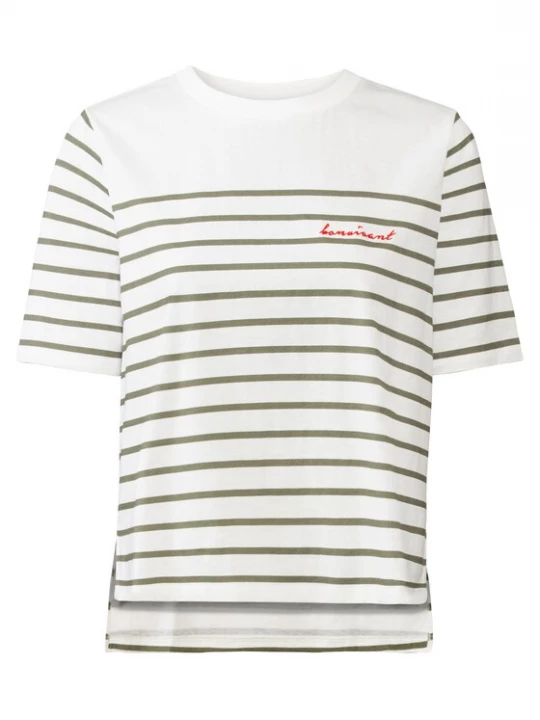 Foto van product LASCANA Shirt olijfgroen / neonrood / wit