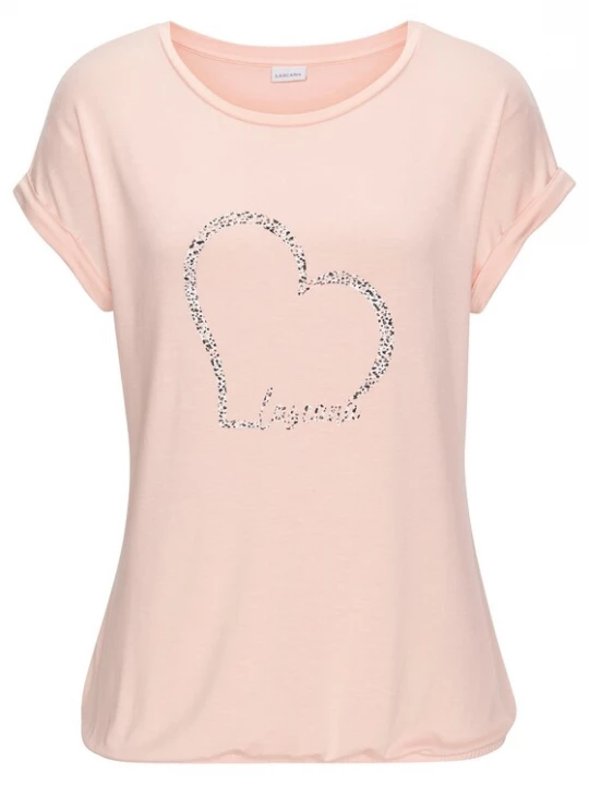 Foto van product LASCANA Shirt perzik / zwart / wit