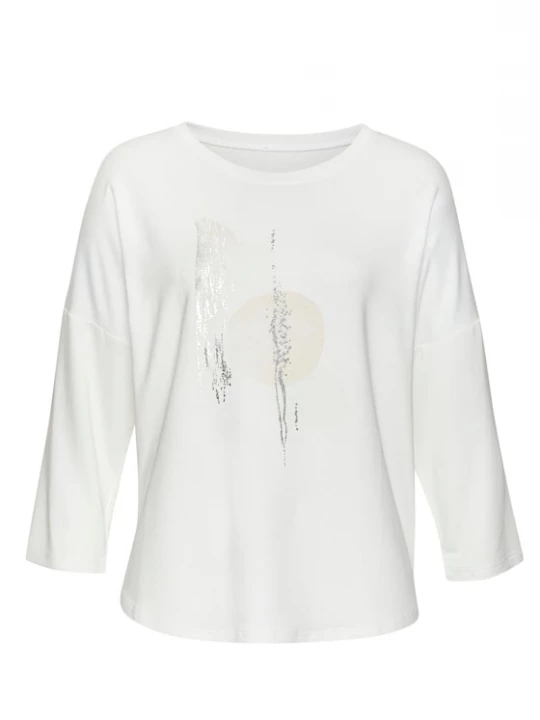 Foto van product LASCANA Shirt poederroze / zilver / wit