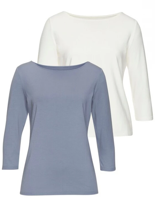 Foto van product LASCANA Shirt smoky blue / wit