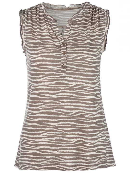 Foto van product LASCANA Shirt taupe / wit