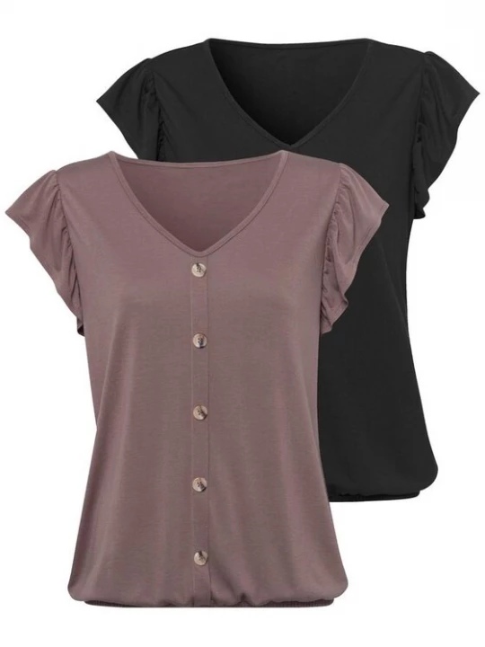 Foto van product LASCANA Shirt taupe / zwart