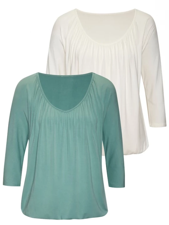 Foto van product LASCANA Shirt turquoise / wit