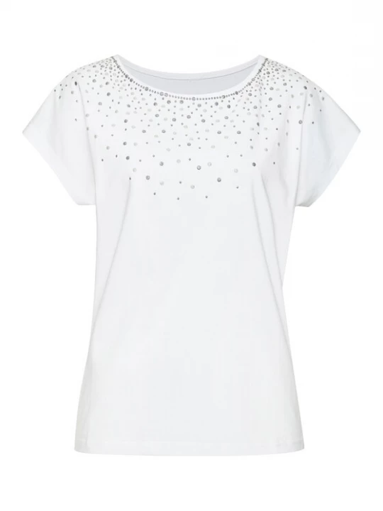 Foto van product LASCANA Shirt zilvergrijs / zilver / wit
