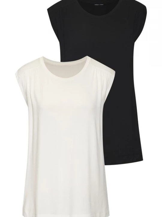 Foto van product LASCANA Shirt zwart / offwhite