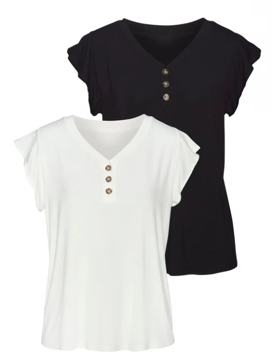 Foto van product LASCANA Shirt zwart / wit