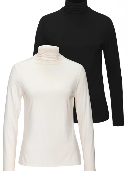 Foto van product LASCANA Shirt zwart / wolwit