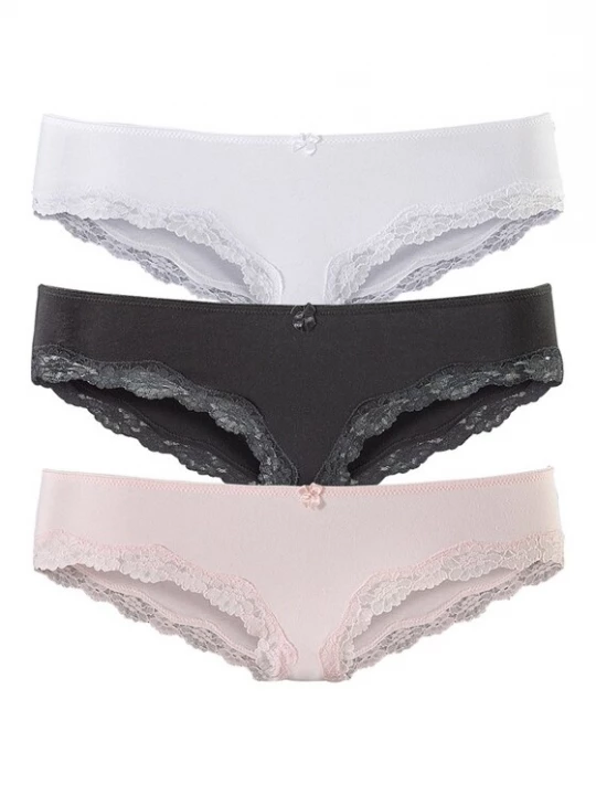 Foto van product LASCANA Slip antraciet / rosé / wit