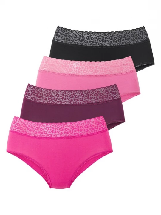 Foto van product LASCANA Slip aubergine / pink / lichtroze / zwart
