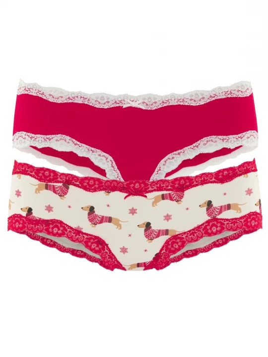Foto van product LASCANA Slip crème / gemengde kleuren / cranberry