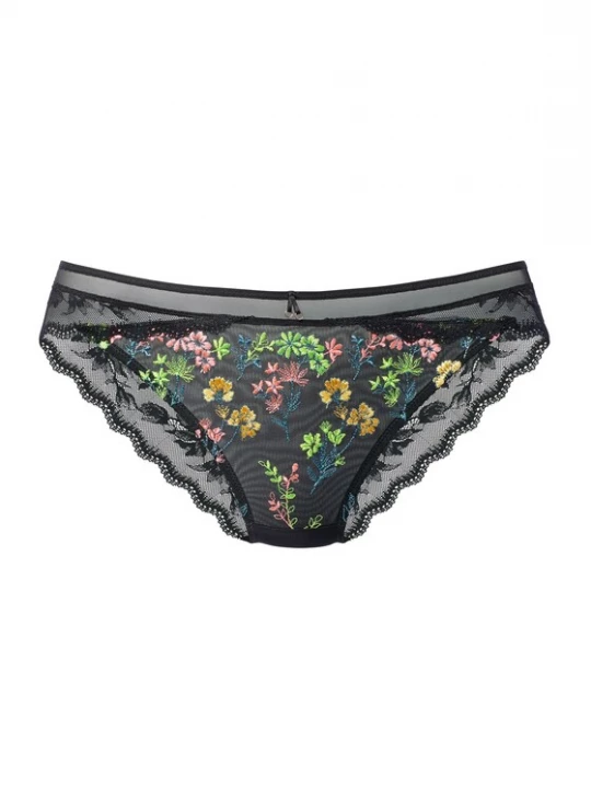Foto van product LASCANA Slip donkergeel / lichtgroen / oudroze / zwart