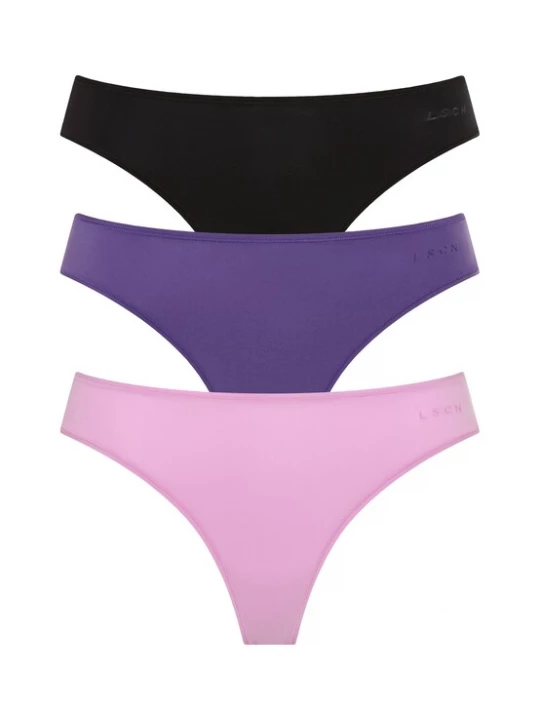 Foto van product LASCANA Slip donkerlila / lichtroze / zwart