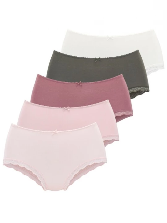 Foto van product LASCANA Slip olijfgroen / rosé / eosine / pastelroze / wit