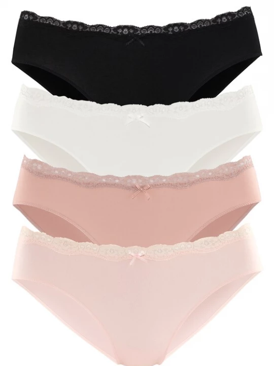 Foto van product LASCANA Slip rosa / rosé / zwart / wit