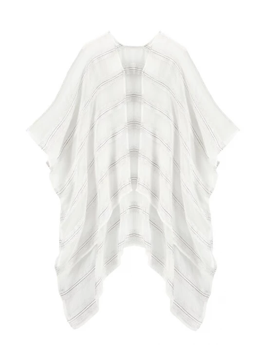 Foto van product LASCANA Strandlaken zilver / wit