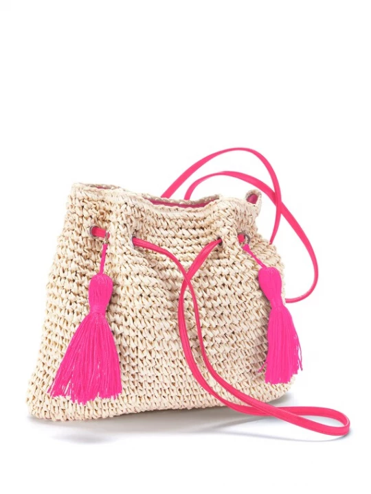 Foto van product LASCANA Strandtas lichtbeige / neonroze