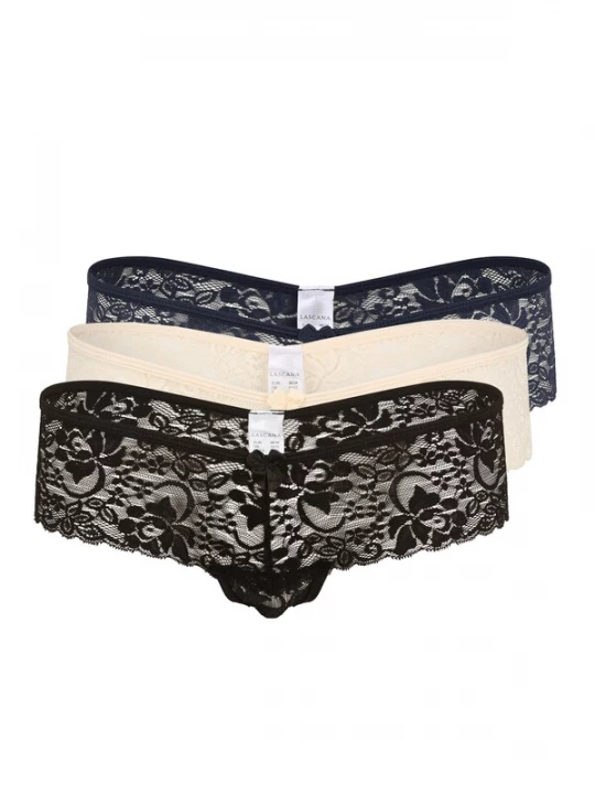 Foto van product LASCANA String beige / blauw / zwart