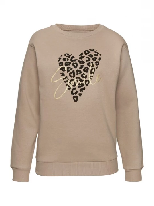 Foto van product LASCANA Sweatshirt beige / goud / zwart