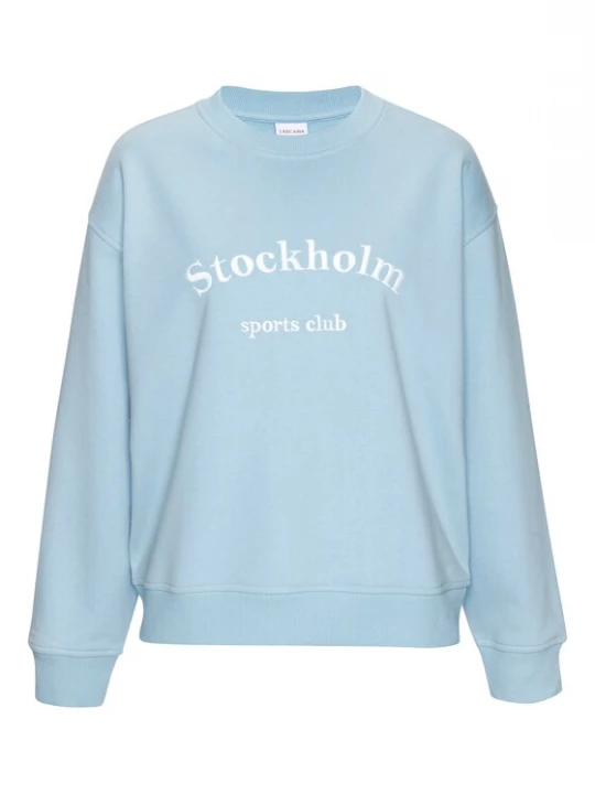 Foto van product LASCANA Sweatshirt lichtblauw / wit