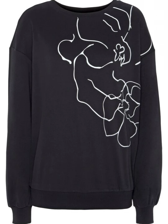 Foto van product LASCANA Sweatshirt zwart / wit