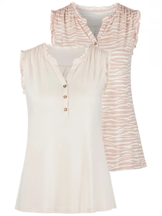 Foto van product LASCANA Top beige / wit