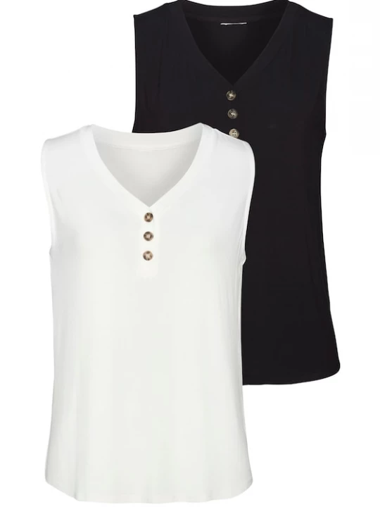 Foto van product LASCANA Top donkerblauw / wolwit