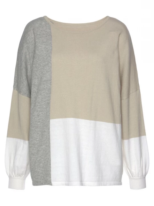 Foto van product LASCANA Trui beige / grijs / wit
