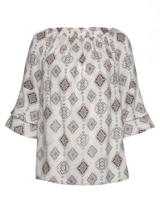 Foto van product LASCANA Tuniek grijs / pastelroze / zwart / wit