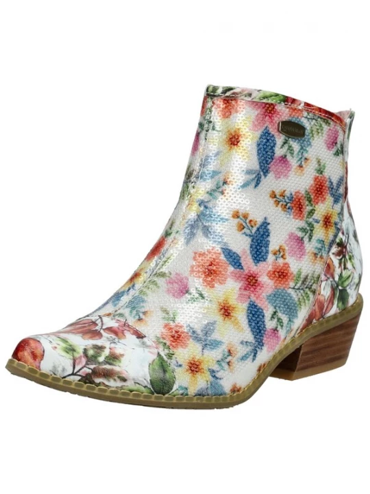 Foto van product Laura Vita Enkellaarsjes blauw / rood / wit