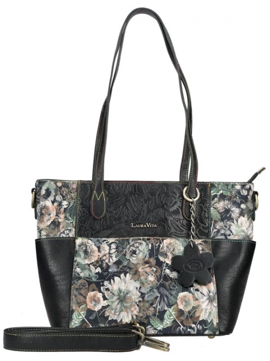 Foto van product Laura Vita Handtas grijs / zwart / wit