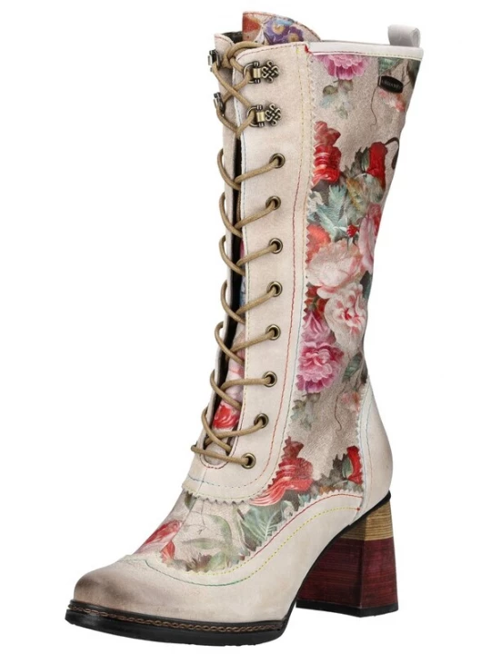Foto van product Laura Vita Veterlaarzen beige / groen / rosa / rood