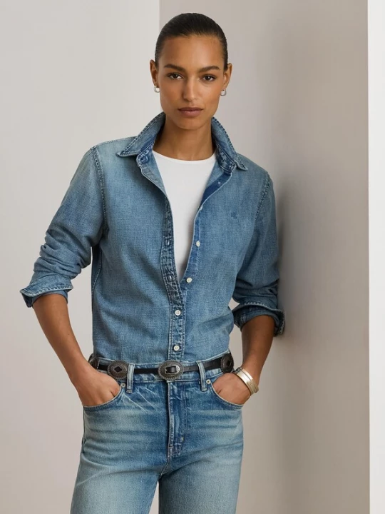 Foto van product Lauren Ralph Lauren Blouse blauw denim