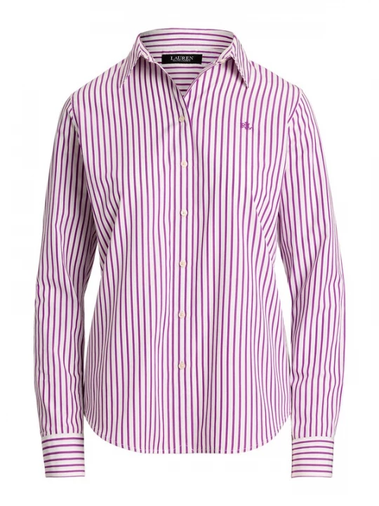 Foto van product Lauren Ralph Lauren Blouse donkerlila / wit