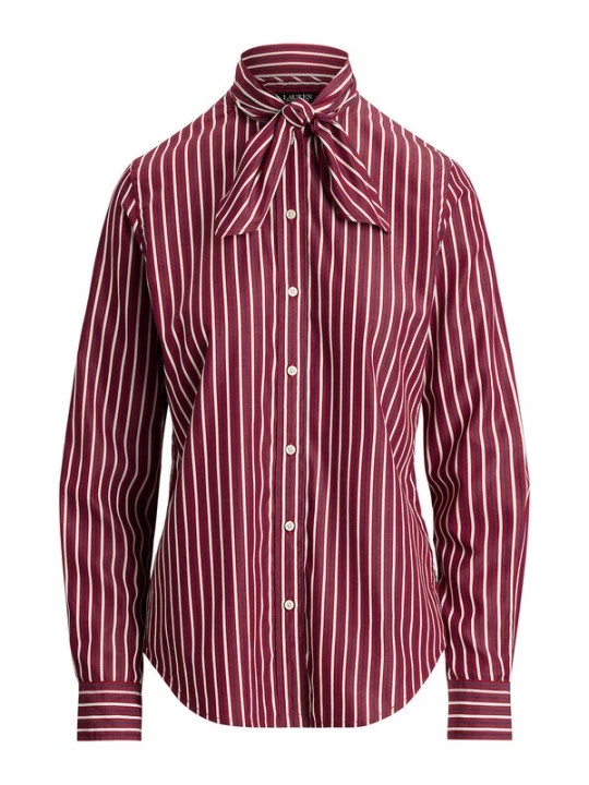 Foto van product Lauren Ralph Lauren Blouse navy / bourgogne / wit