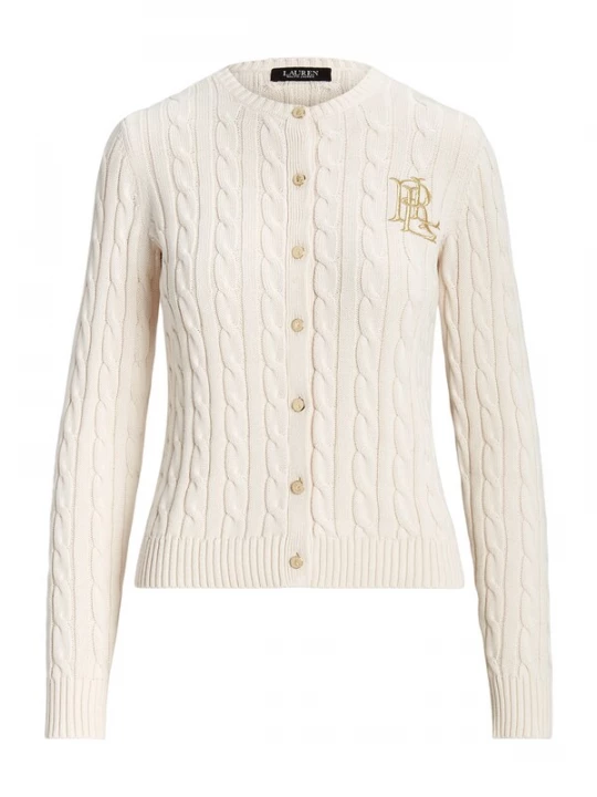 Foto van product Lauren Ralph Lauren Gebreid vest crème / goud